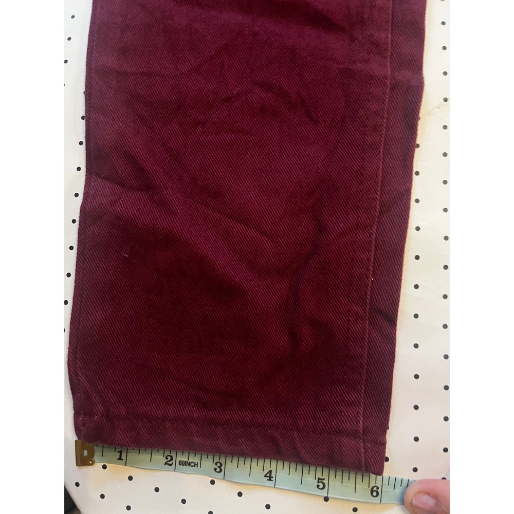 Vintage Lee USA Jeans Womens 2 24 Waist Port Wine Burgundy High Rise Tapered NWT - Picture 8 of 10